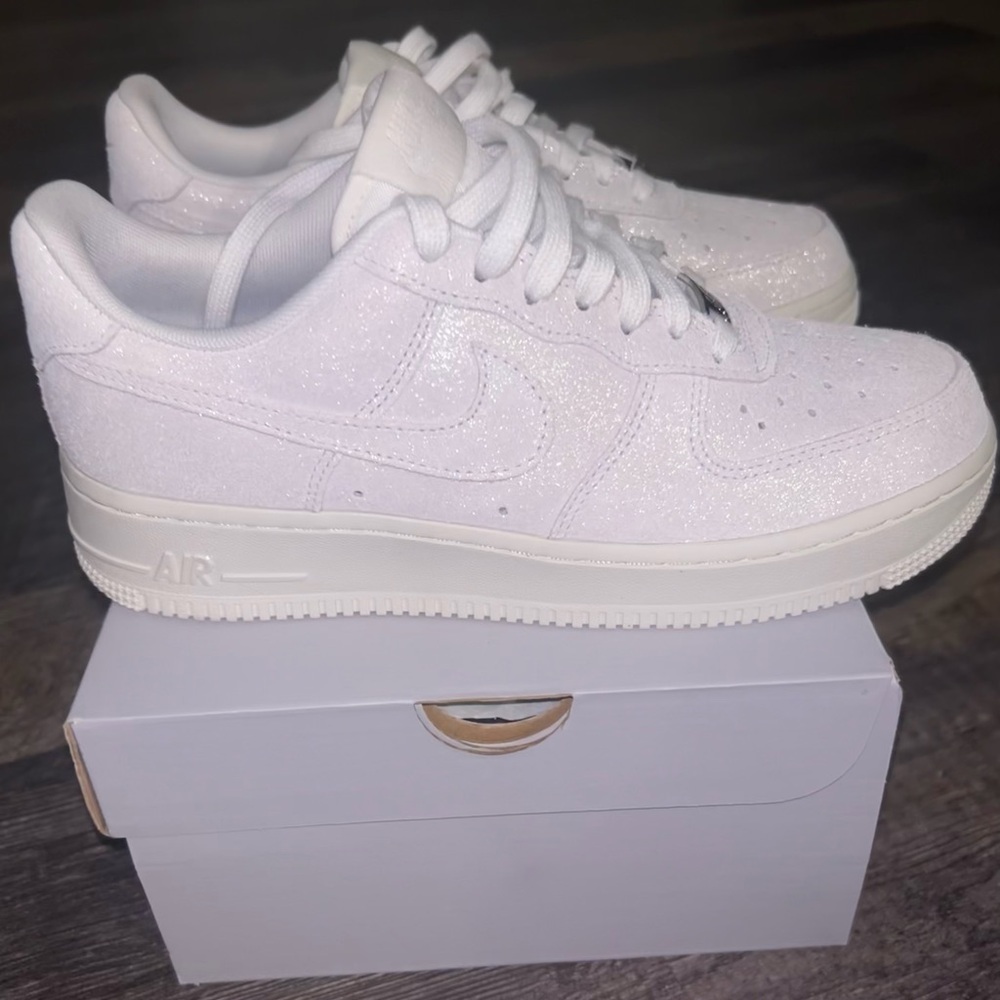RARE White Glitter Air Force 1